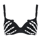 Women's Steampunk Halloween Skull Skeleton Clubwear Party Bra Crop Top