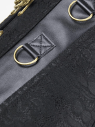 Women's Steampunk Jacquard Steel Boned Busk Corset with Jacket and belt