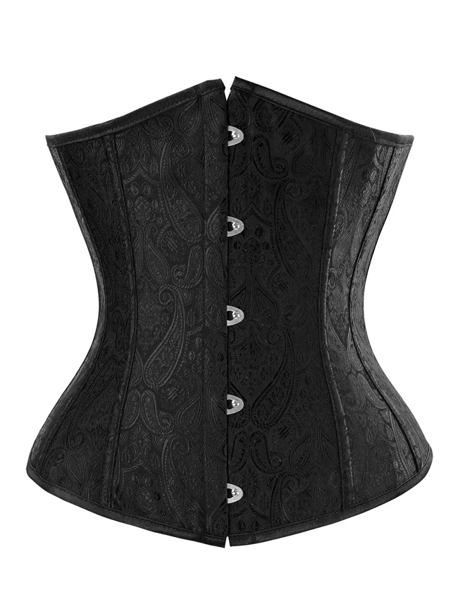 Women's Steampunk Retro Brocade Boned Underbust Waist Training Corset