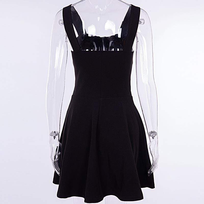 Women's Zipper Fly Suspender Dresses With Harness