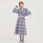 Pink Kawaii Women's A-line Plaid Skirt