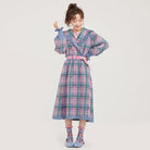 Pink Kawaii Women's A-line Plaid Skirt