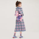 Pink Kawaii Women's A-line Plaid Skirt