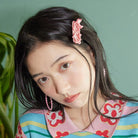 Pink Kawaii Women's Bowknot Rhinestone Hair Pin