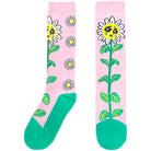Pink Kawaii Women's Daisy Knitted Knee-high Socks