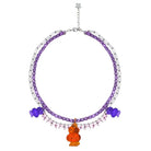 Pink Kawaii Women's Dog Rhinestone Earrings/Necklace