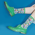 Pink Kawaii Women's Floral Knitted Socks