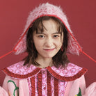 Pink Kawaii Women's Fluffy Jacquard Hat