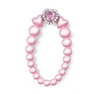 Pink Kawaii Women's Heart Zircon Annular Earrings