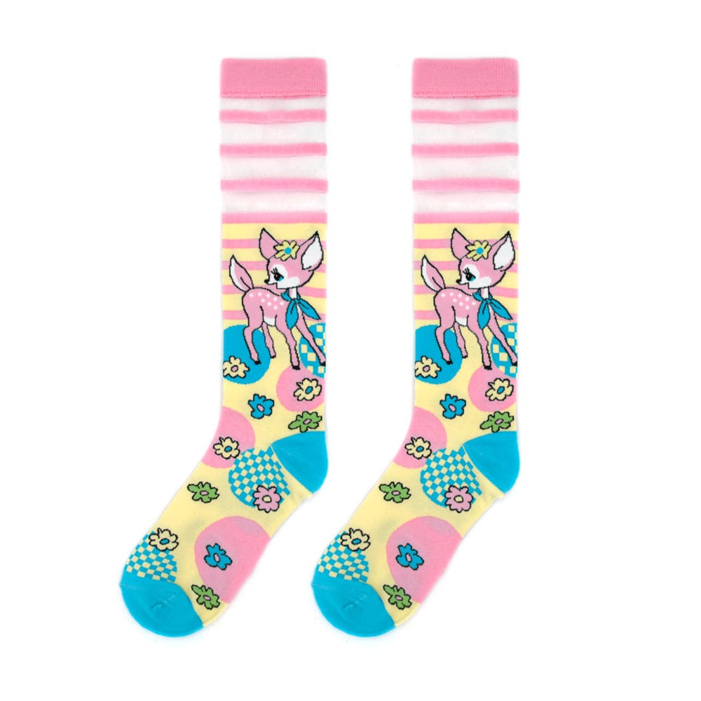 Pink Kawaii Women's Kawaii Deer Colorful Socks