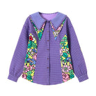 Pink Kawaii Women's Layered Collar Plaid Splice Shirt