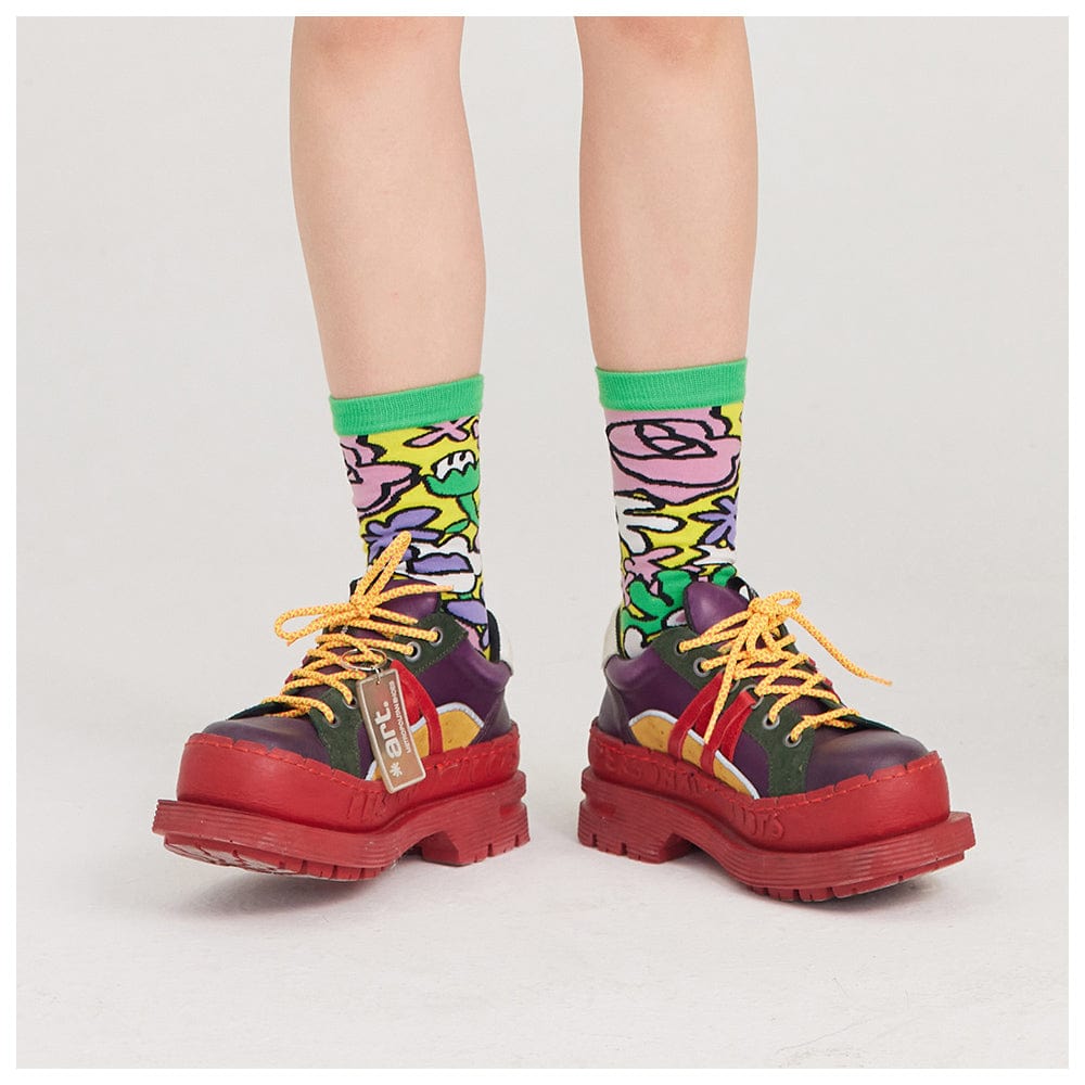 Pink Kawaii Women's Lovely Floral Socks