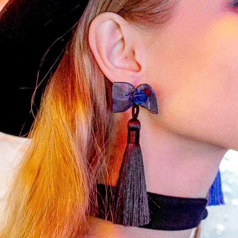 Women's Bow Knot Tassel Earrings (Single)