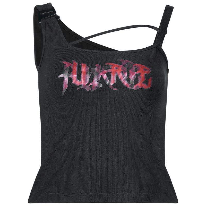 Women's Goth Straps Slim-fitted Tank Tops