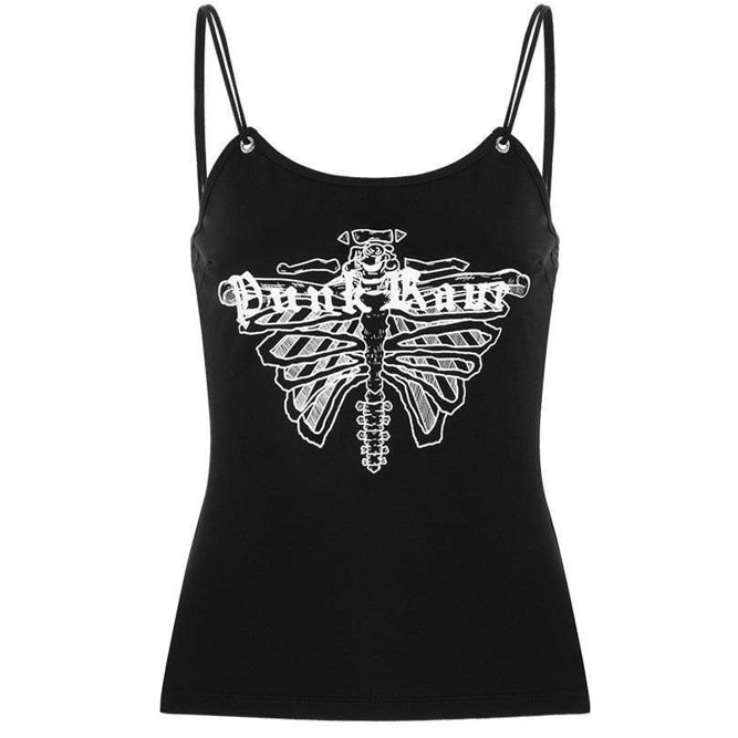 Women's Gothic Skelenton Slim Tank Tops