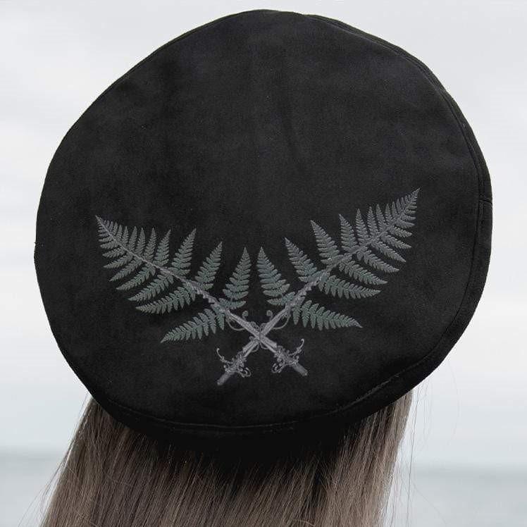 Women's Grunge Leaves Embroidered Berets