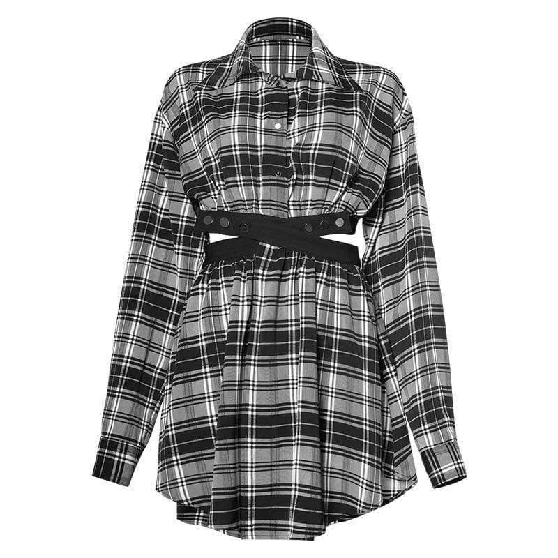 Women's Grunge Long Sleeved Shirt Dresses Two Ways To Wear