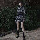 PR-A Women's Grunge Striped Wide Belt