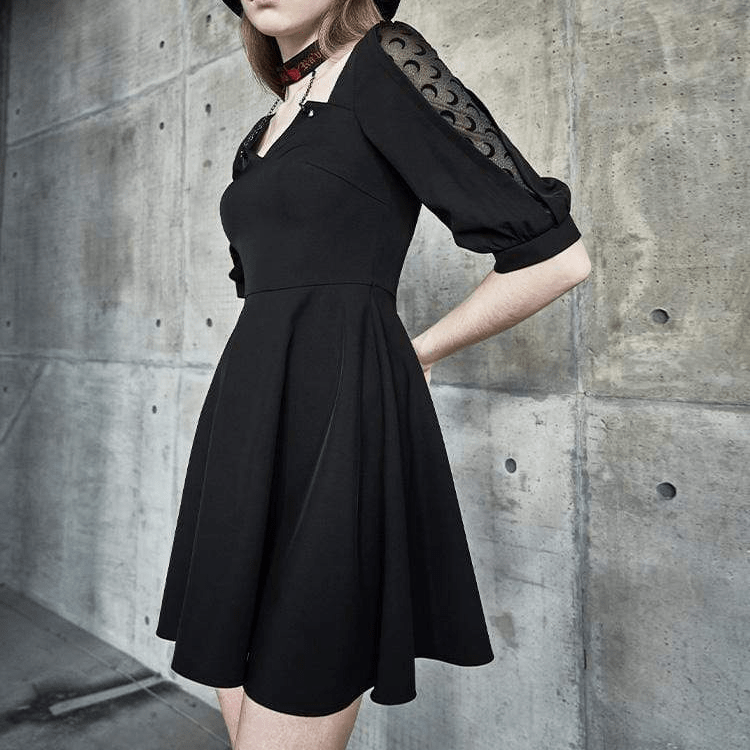 PR-A Women's Half Sleeved Irregular Collar Dresses With Halter