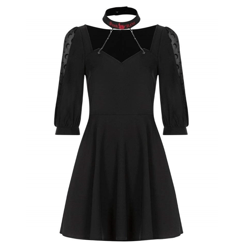 PR-A Women's Half Sleeved Irregular Collar Dresses With Halter