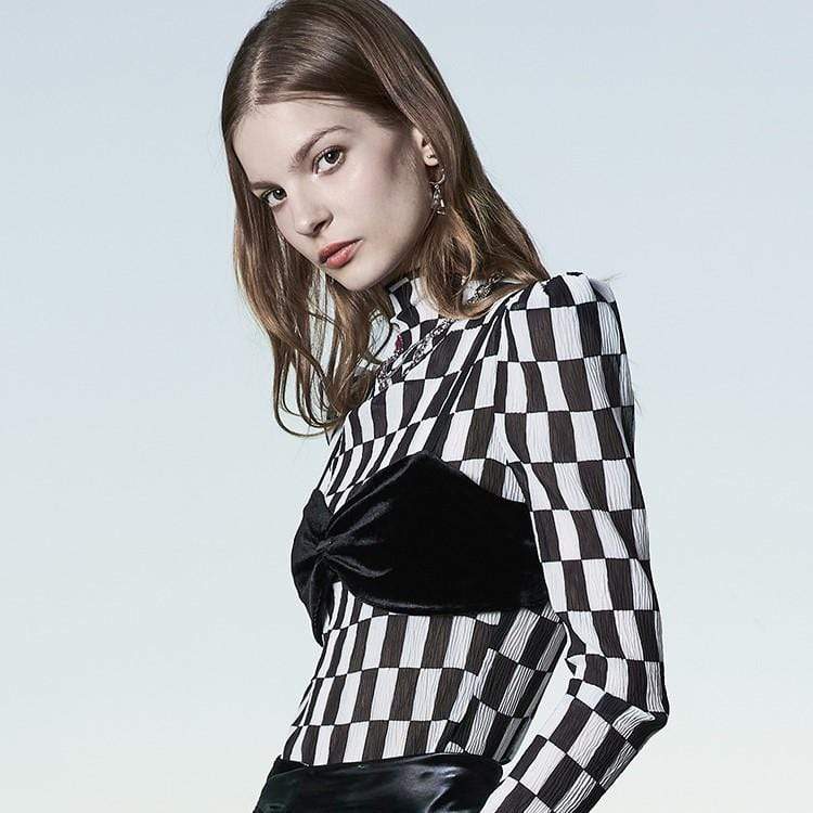 Women's Punk Bowknot Velvet Busiter