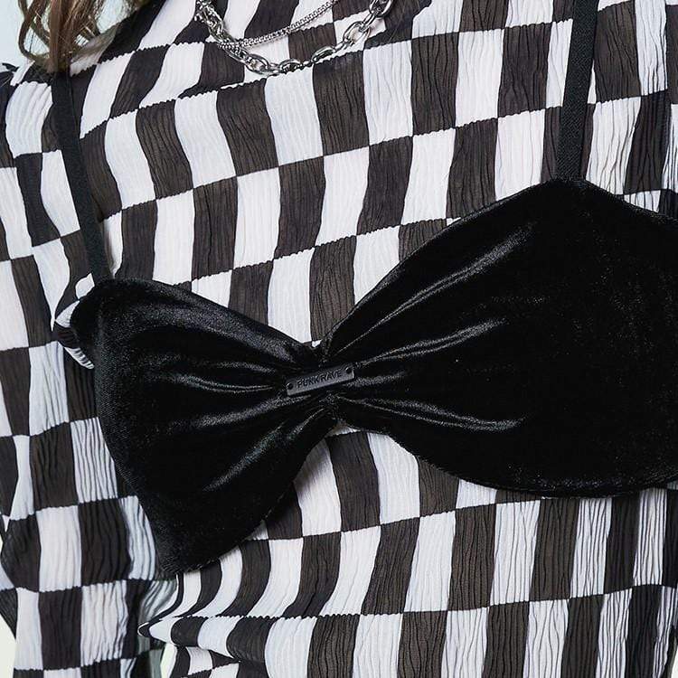 Women's Punk Bowknot Velvet Busiter