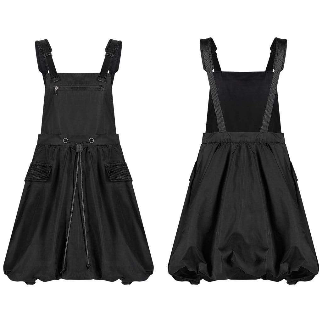 Women's Punk Drawstring Suspender Skirt