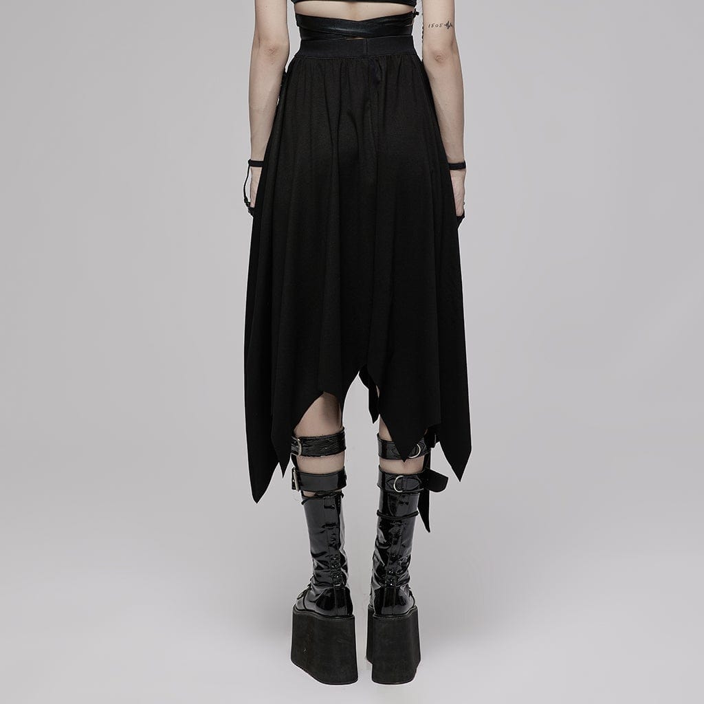 PR-A Women's Punk Irregular Hem Skirts