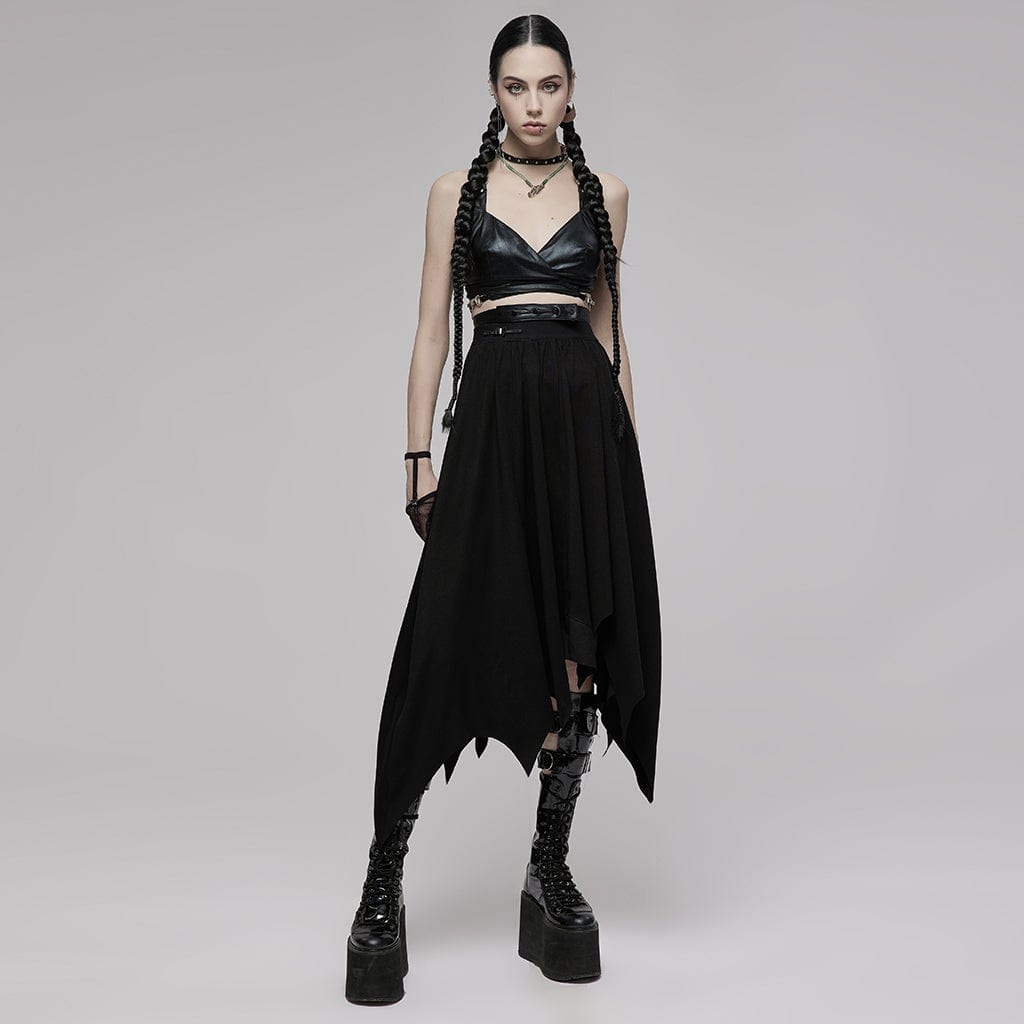 PR-A Women's Punk Irregular Hem Skirts