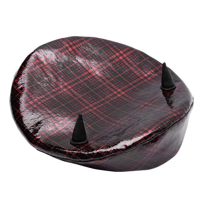 Women's Punk Plaid PU Berets