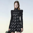 PR-A Women's Punk Puff Sleeved Ruffles Shirt