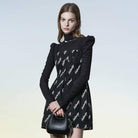 PR-A Women's Punk Puff Sleeved Ruffles Shirt