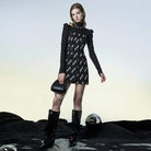 PR-A Women's Punk Puff Sleeved Ruffles Shirt