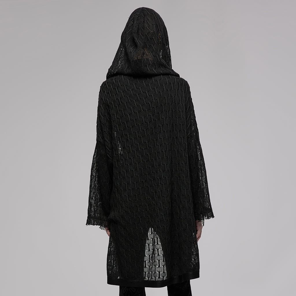 PR-A Women's Punk Skeleton Long Cardigan