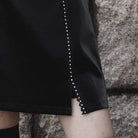 Women's Punk Slit Faux Leather A-line Skirt