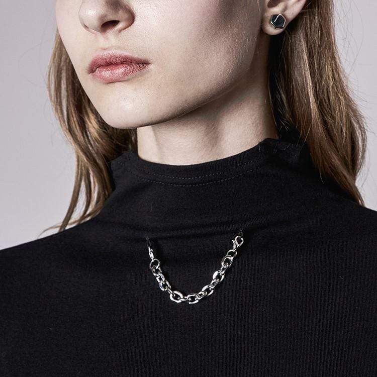 Women's Punk Stand Collar Shirt