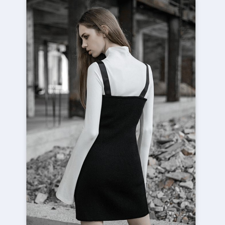 Women's Slim-Fitted Knitted Slip Dress