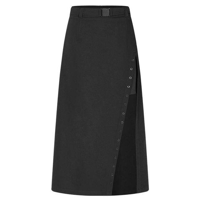 Women's Two-pieces Eyelets Slit Long Skirts