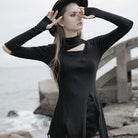 Women's Gothic Stand Collar Cutout Irregular Ham Dresses