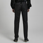 Punk Design Men's Gothic High-waisted Zipper Suit Pants