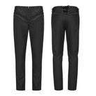 Punk Design Men's Gothic High-waisted Zipper Suit Pants