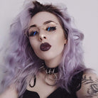 Women's Goth O-ring Rivets Faux Leather Choker