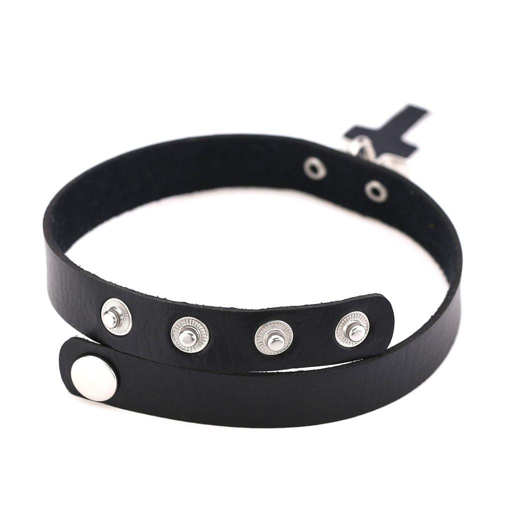 Women's Punk Christian Cross Choker