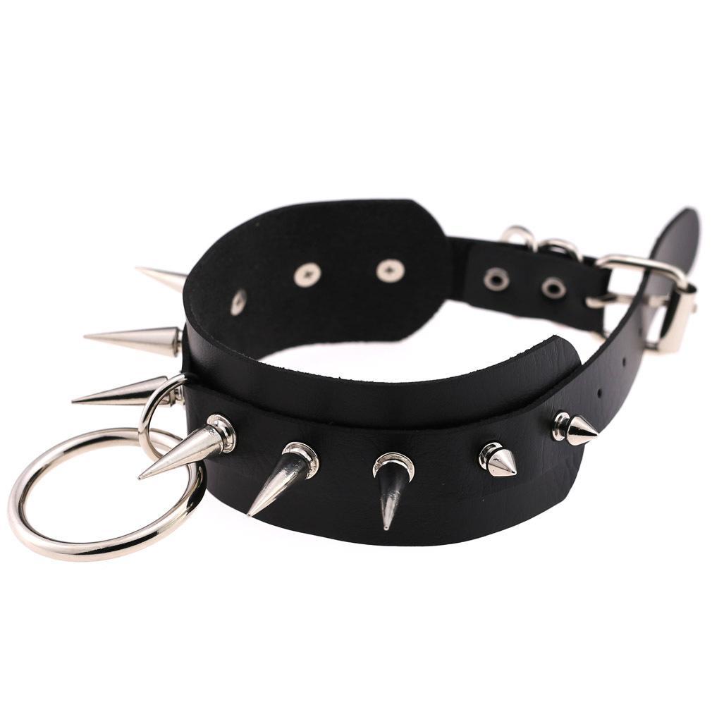 Women's Punk Exaggerated Rivet Choker