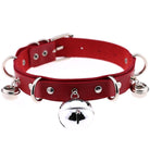 Women's Punk Little Bell PU Leather Choker