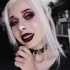 Women's Punk PU Leather Choker With O-rings