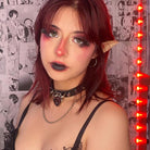 PUNK DESIGN Women's Punk Rivet Heart Choker Necklace With Key