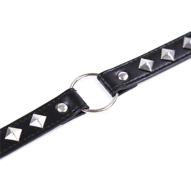 Women's Punk Square Rivet Black Choker