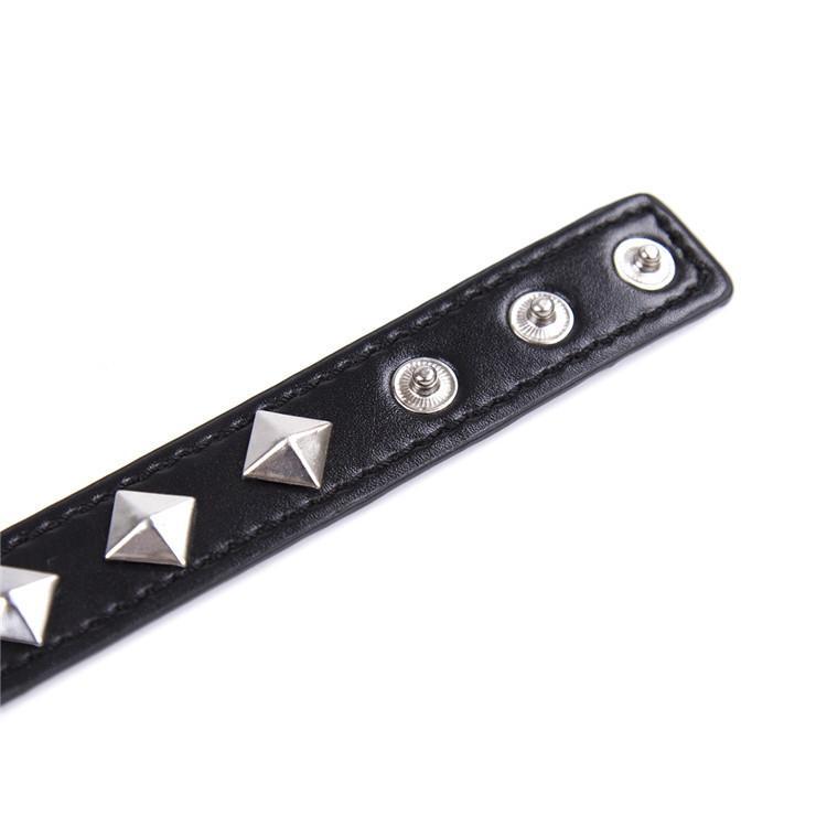 Women's Punk Square Rivet Black Choker