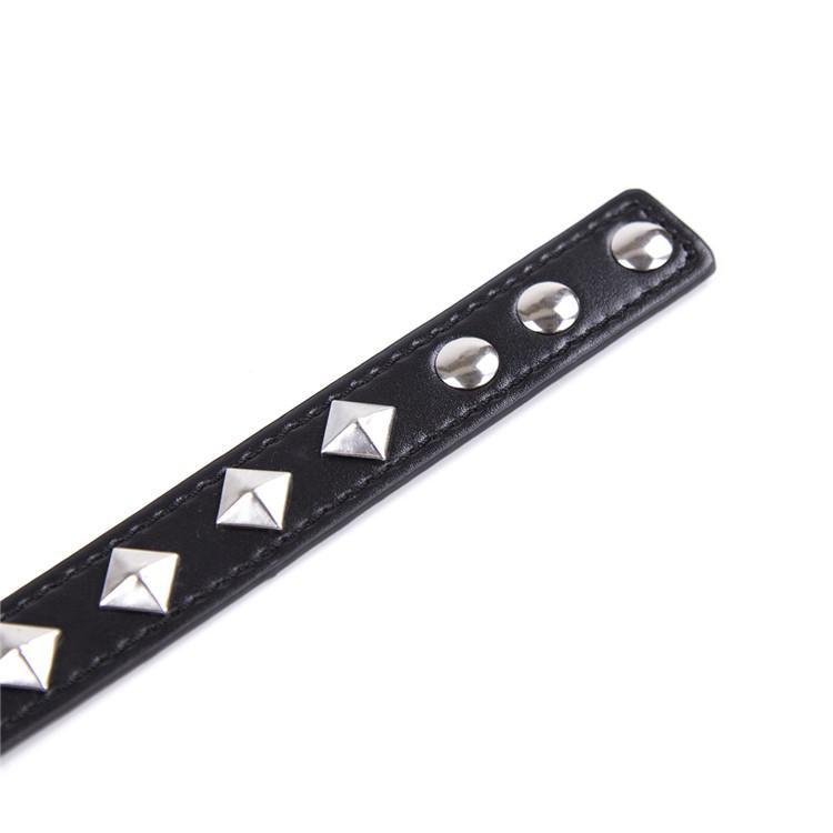 Women's Punk Square Rivet Black Choker